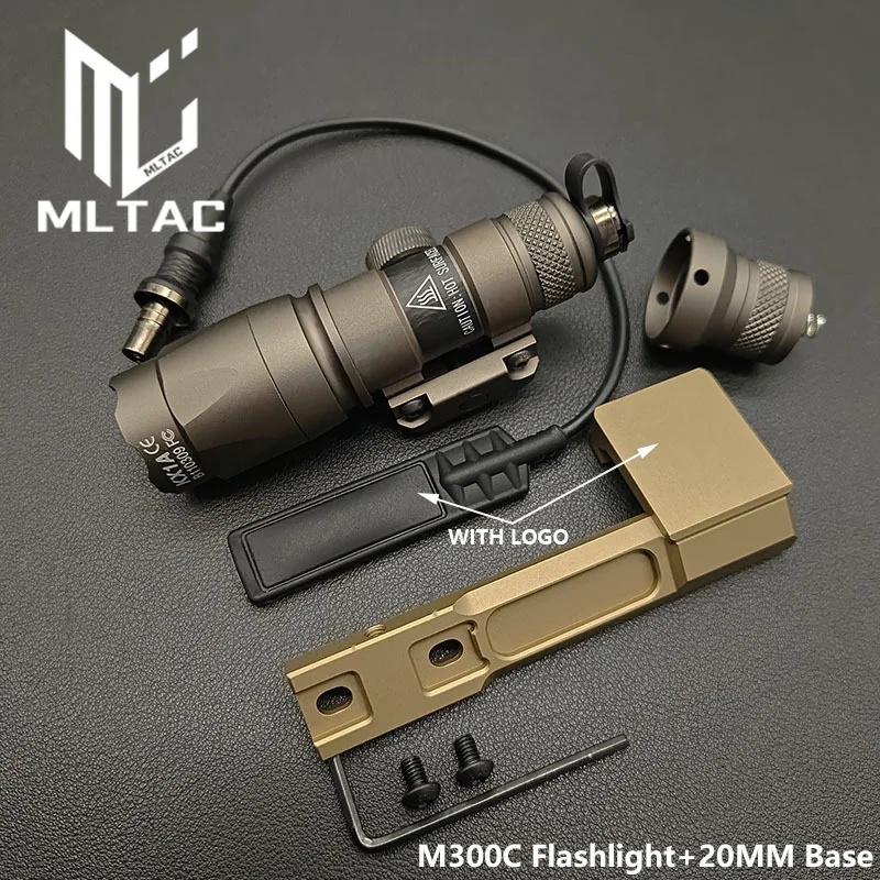 Tactics SF M300C Flashlight LED White Light 500 Lumen M300 Hunting Weapons Scout Light with CNC Pocket Panel Slot Fit 20mm