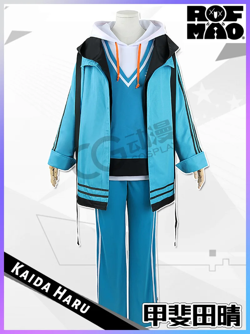 VTuber – Costumes de Cosplay Kagami Hayato Fuwa Minato Kaida Haru Kenmochi Touya, uniforme de fête d'halloween sur mesure, ROF-MAO