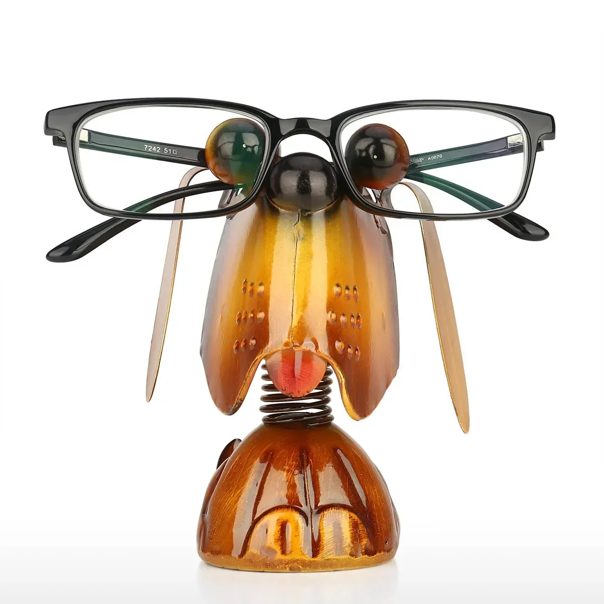 Metal Creative Home Furnishings Study Desk Cartoon Cute Puppy Animal Glasses Frame Iron Crafts Desk for Desk Eyeglasses Retainer