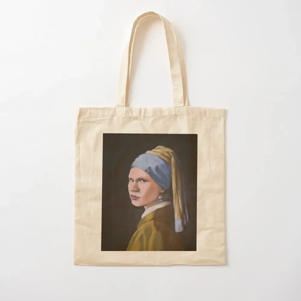 

Erl with the Pearl Earring - Haaland painting by Rory Paints Tote Bag tote bag woman Cloth bags Tote Bag