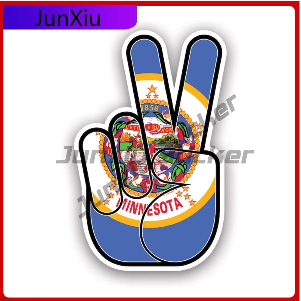 

Minnesota State Shaped Peace Sign Stickerwaterproof Cute Window Waterproof Vinyl Decal For Letter Boxe Decor Unique Fun Unique