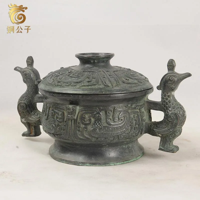 دونغ جي غوي سلالة تشو الغربية منتصف الطقوس الغذائية سفينة العتيقة البرونزية الحرفية بيع المصنع مباشرة بالجملة جمع #2