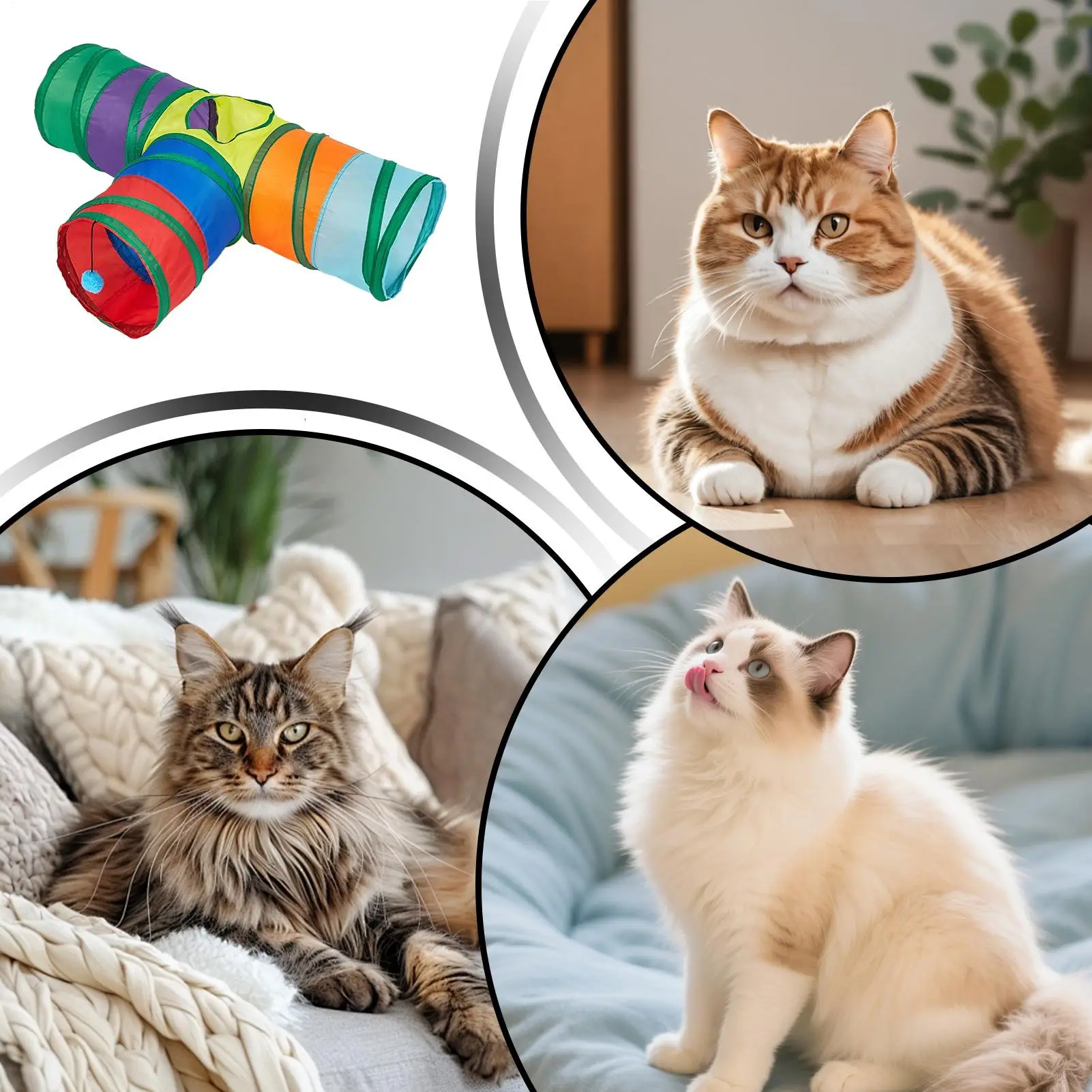 نفق لعب القطط ألعاب تفاعلية قابلة للطي ألعاب القطط الكبيرة نفق للقطط والجرو والكلاب الصغيرة والحيوانات الأليفة لممارسة اللعب في الأماكن المغلقة