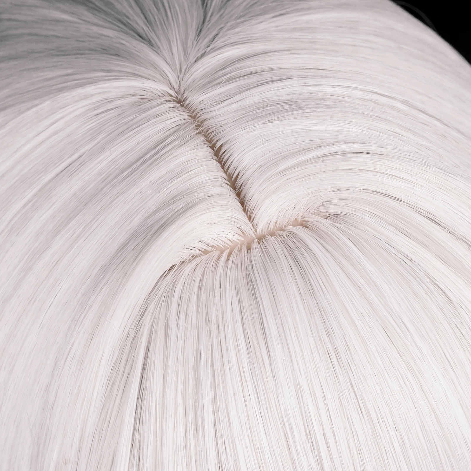 MSIWIGS Gioco Parrucche Cosplay Parrucca sintetica resistente al calore per capelli bianchi lunghi lisci per la festa di Halloween