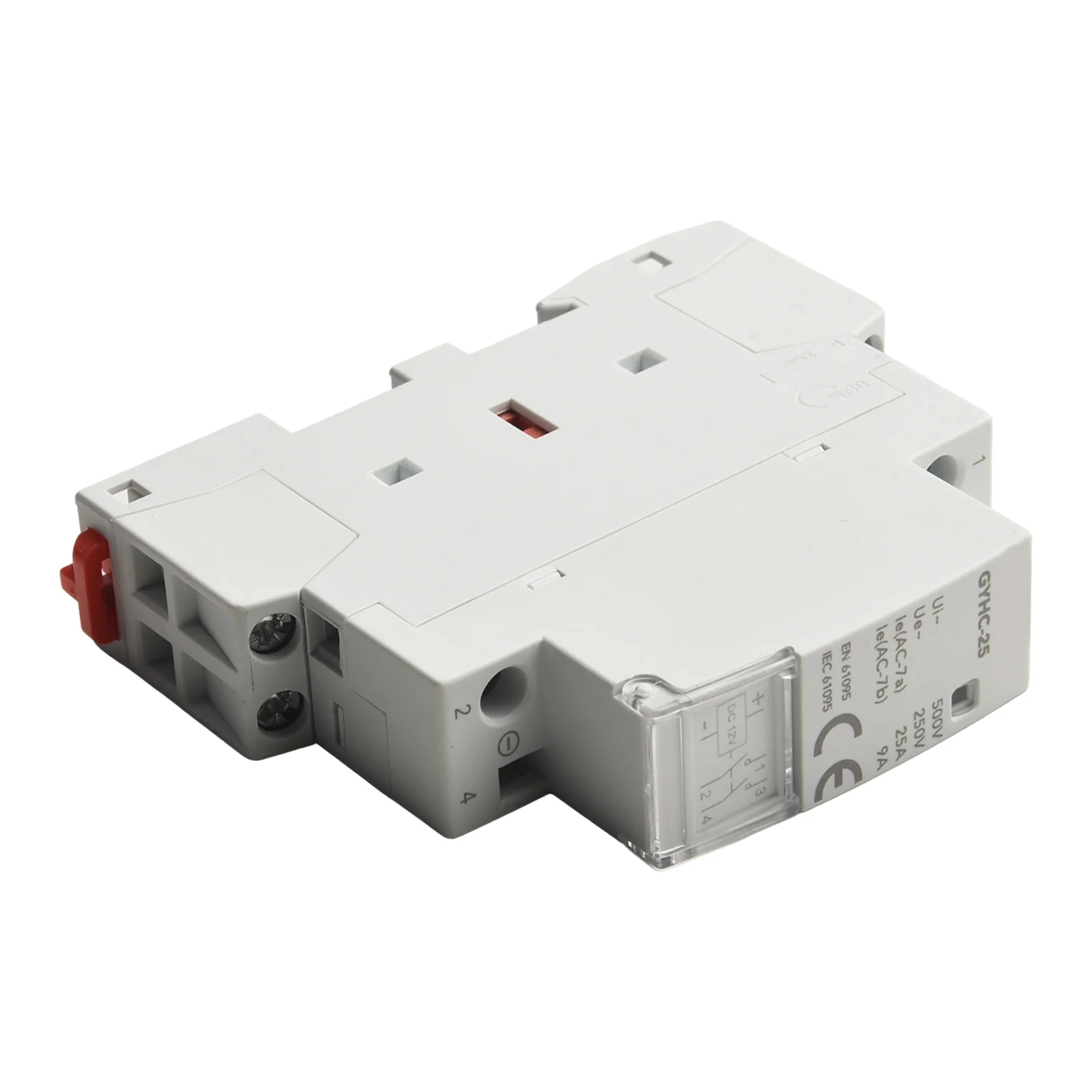 

2P Circuit Control Household DC Contactor Low Power Consumption RoHS Compliant Transparent Flip Cover For Electrical Systems