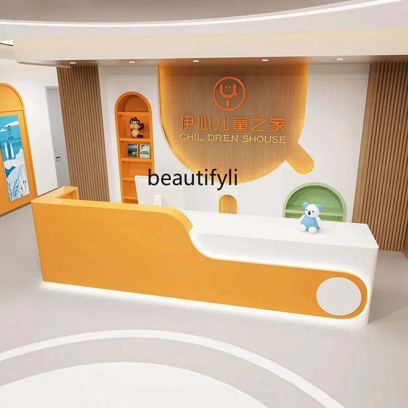 A4567 Beauty salon clothing store checkout page Kindergarten early education bar table  training institution  company reception