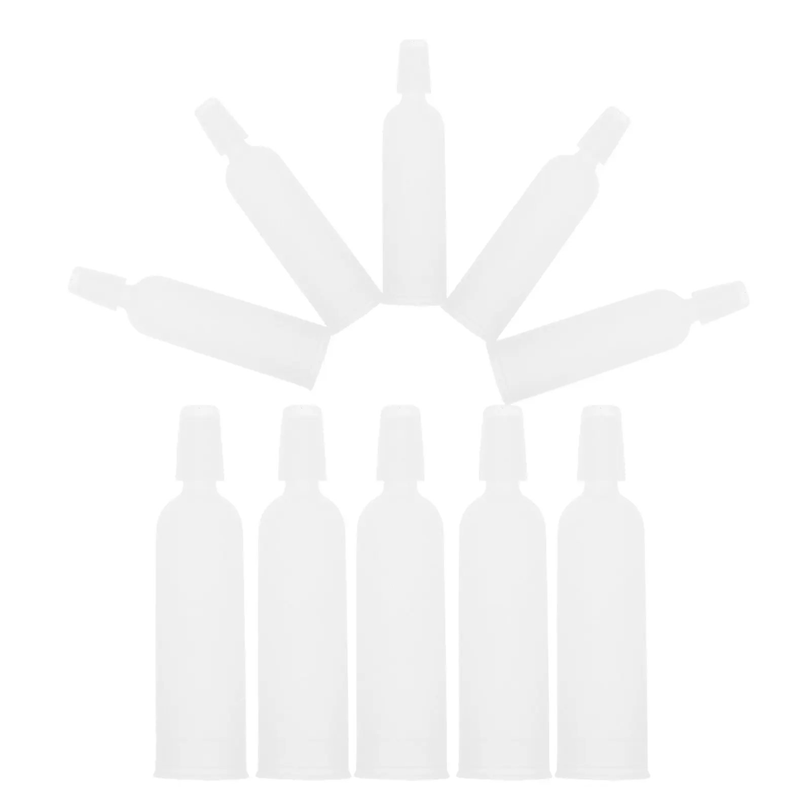 10Pack Dual Chamber Plastic Dispensing Bottles Silicone Dropper Precise Liquid Control Travel Cosmetics Medicine