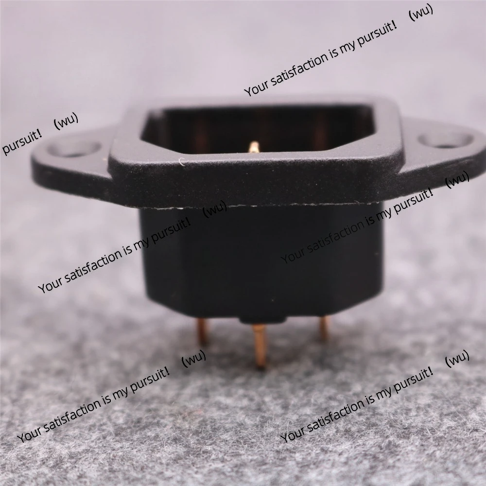 4 power sockets YIVO Audio T1 DIY HIFI brass gold plated, red copper female seat IEC socket 3 pins, AC 250V 10A