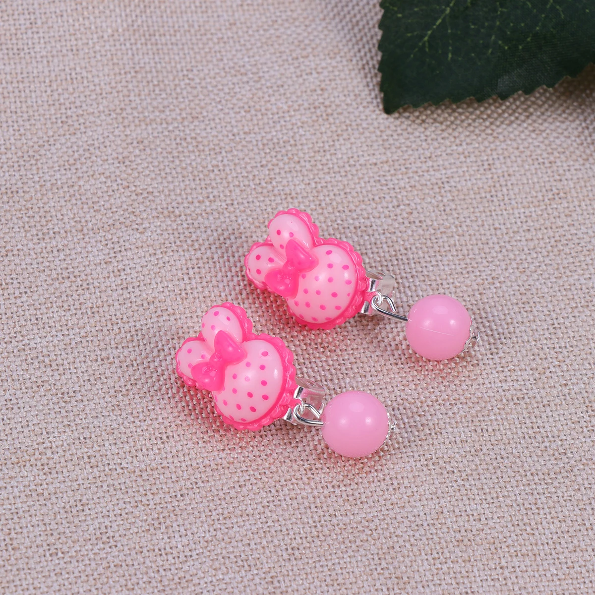 

14 Pairs Girls Earrings Clip Storage Box Clip-on Drops Little Kids Accessory Boxed Cartton Child