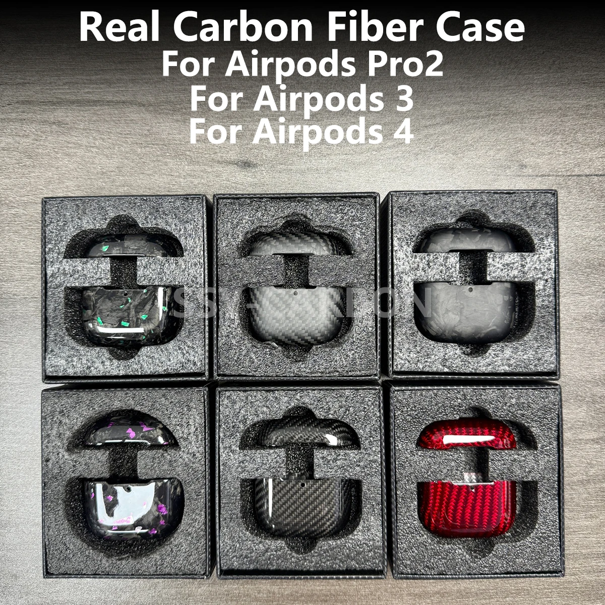Real Carbon Fiber Case For AirPods Pro2, Kevlar Aramid Cover For AirPods 3 4 Shockproof Cover Earphone Protective Cover