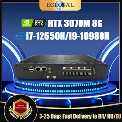 Eglobal-Mini Gaming PC Intel i7 12650H  i9 10980HK NVIDIA RTX 3070 8G  3060 12G DDR5 DDR4 NVMe Windows 11 Gamer Computer Desktop