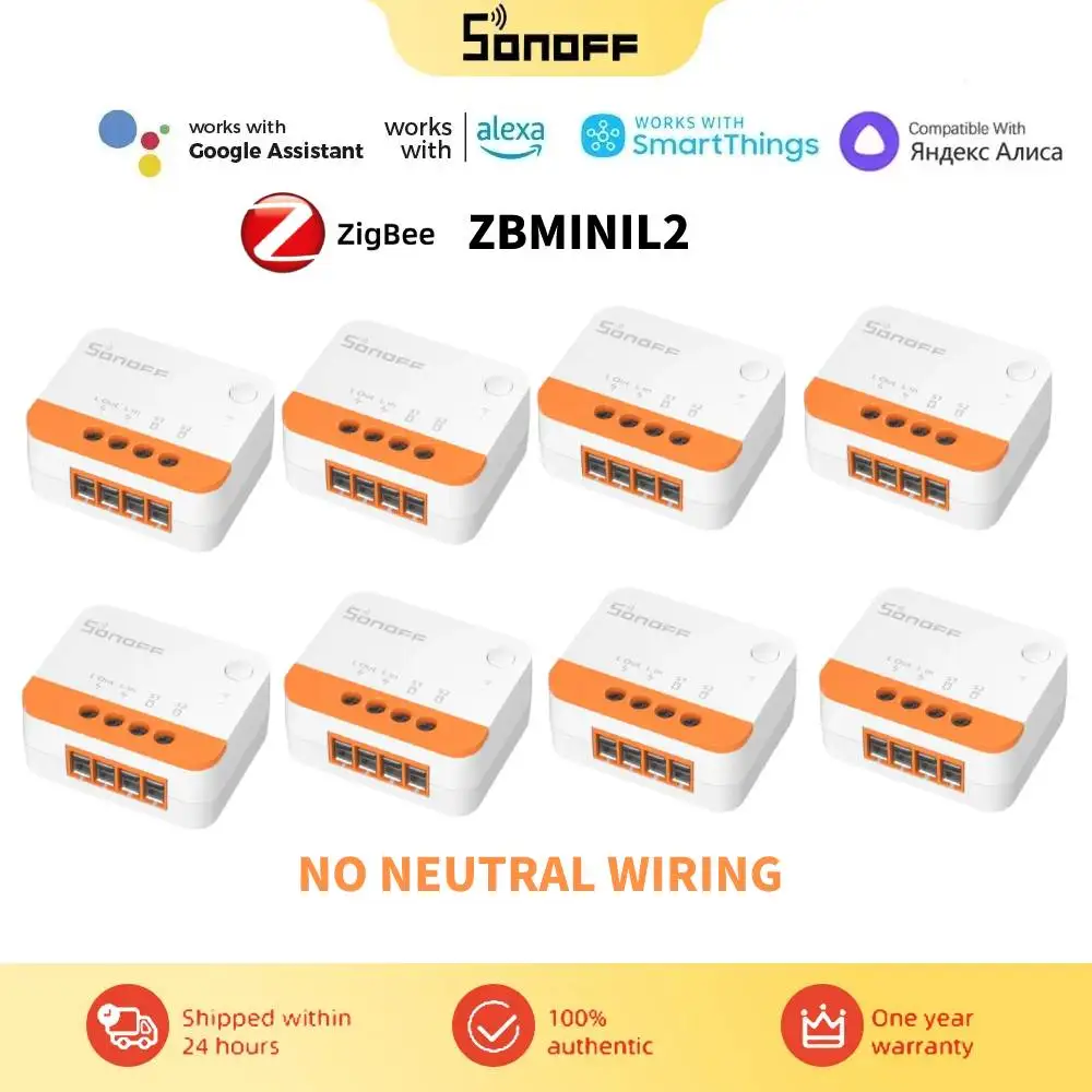 SONOFF ZBMINIL2 Zigbee no Neutral wire Smart Switch module 2-Way control Work With Alexa Yandex Alice google home assistant mqtt