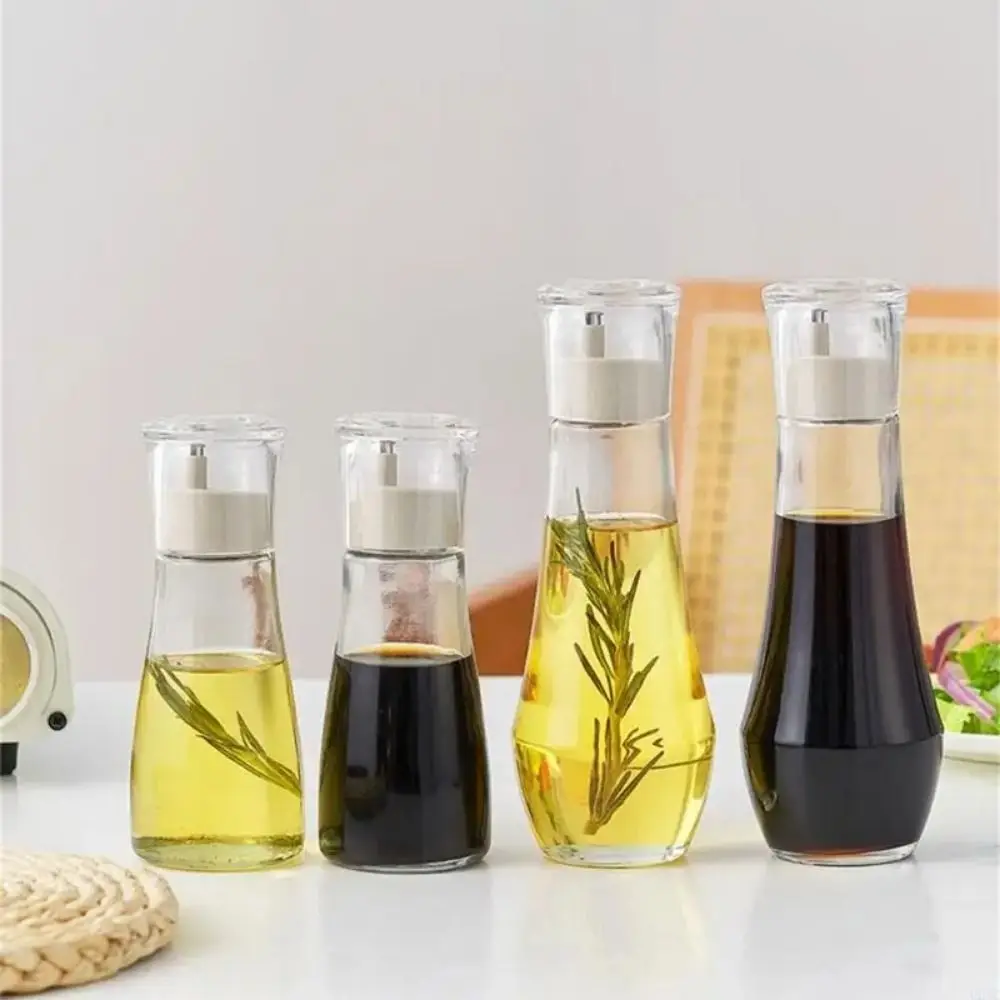 

Refillable Glass Mouthwash Dispenser with Lid Steel Spout Kitchen Dispensing Bottle Dust-proof Leak-proof Oil Pourer Bottle