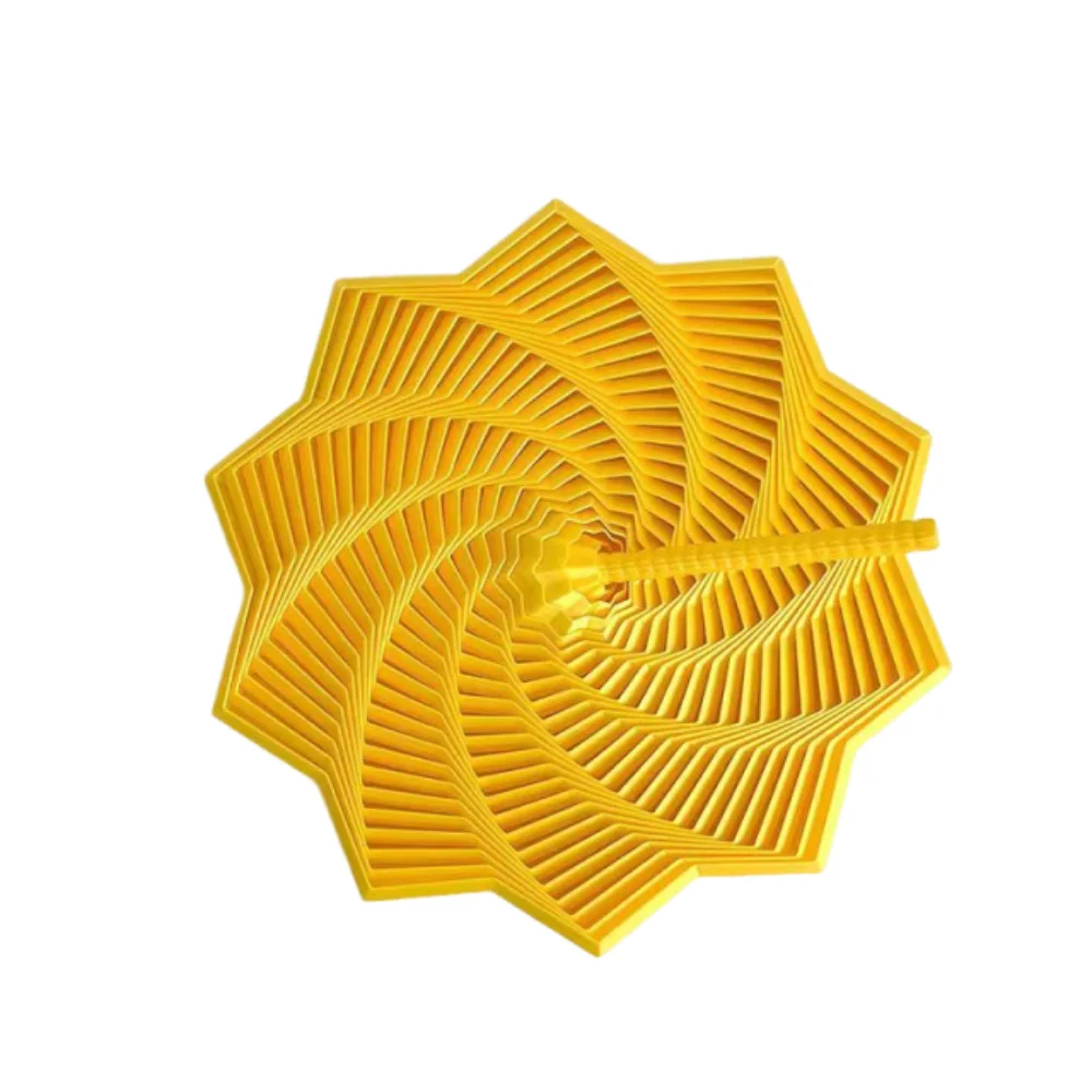 

3D Printing Fractal Fidget Star Model Expanded Geometric Design Spirals Sensory with Handles Portable Decompression