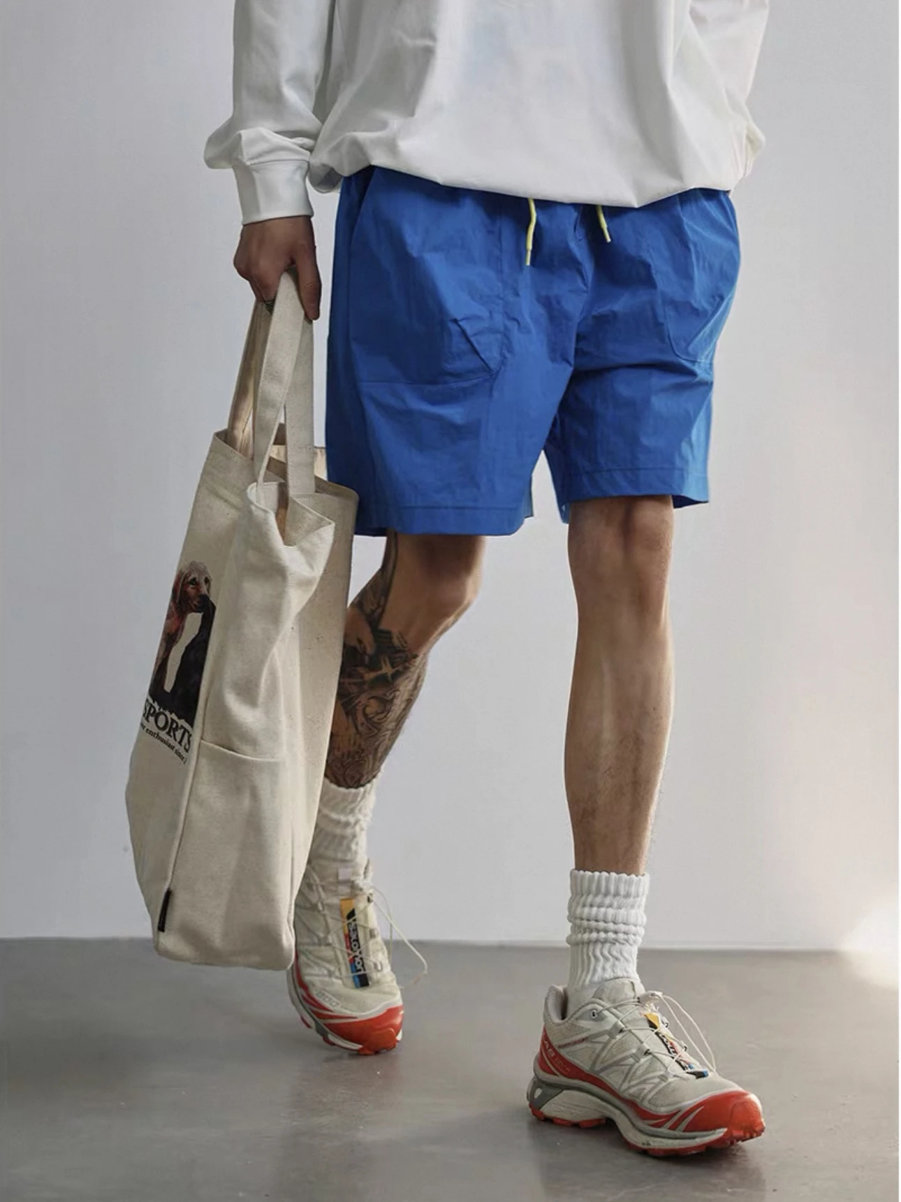 

Мужские летние нейлоновые шорты-бриджи с молнией и шнурком, свободного кроя, для пляжа и активного отдыха, спортивные, длиной до колена