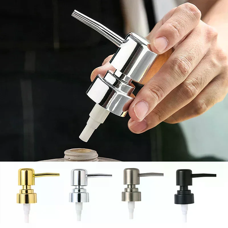 Soap Pump Liquid Pump Head Lotion Dispenser Head Push Type Round Head 28 Thread Bath Bottle Press Nozzle,ABS Lotion Tube 1set
