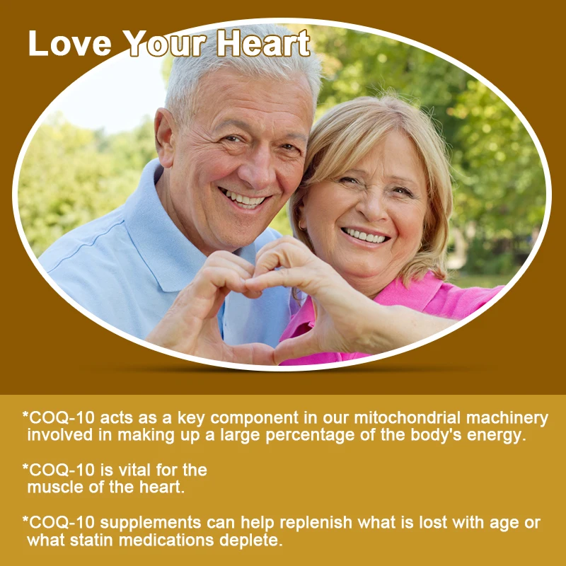 Beworths Coenzyme Q10 Capsules COQ10 for Heart and Cardiovascular Health Energy Supplement for Old Men Healthy Brain Function