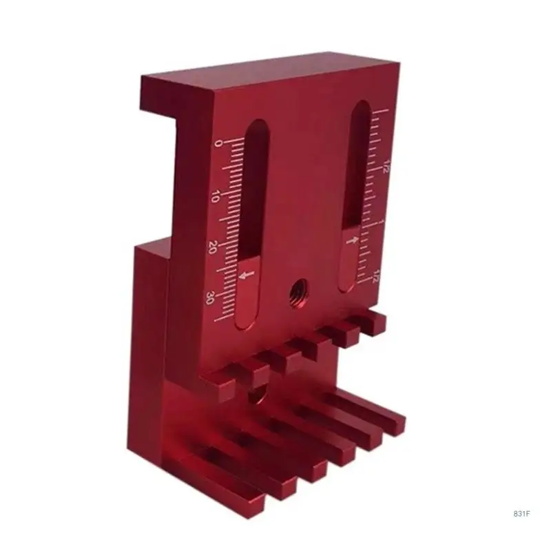 Table Saw Gaps Gauge, Woodworking Measuring Ruler, Mortise and Tenons Tool Movable Measuring Block Line Sawtooth Ruler