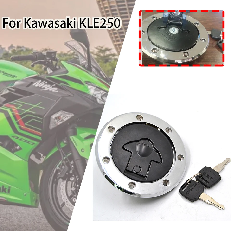 Aluminum Fuel Tank Cap Cover for Kawasaki KLE250 KLE400 KLE500