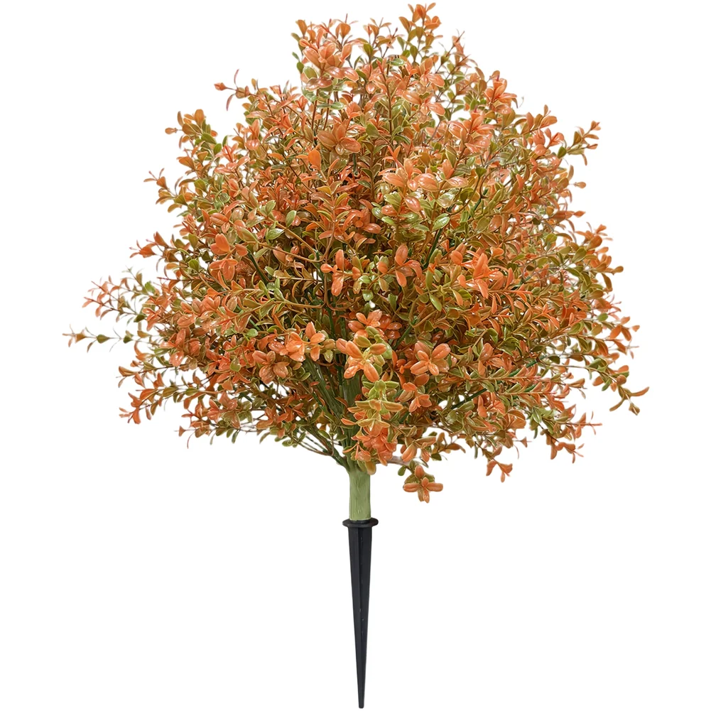 Plastic Artificial Green For Bush for Topiary Stake Outdoor Decorative Plant Pick for Garden Landscape and Seasonal Display 45cm