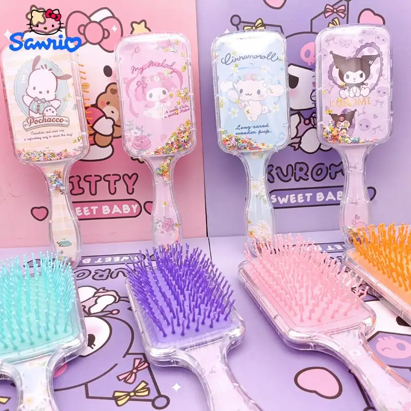 Kawaii Air Cushion Comb SanrioMy Melody Kuromi Cute Portable Massage Comb Cartoon Animation Girls Cute Comb Student Gift