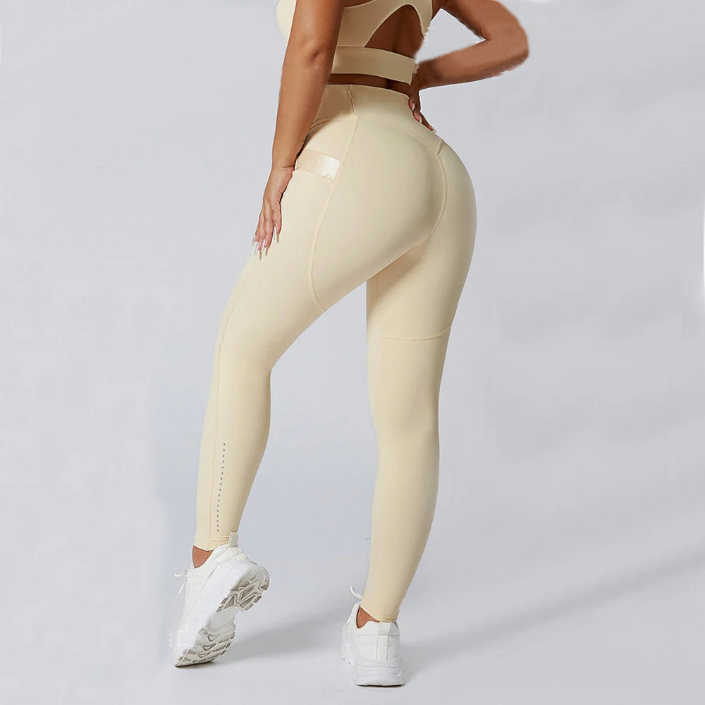 Legginsy z wysokim stanem Damskie legginsy treningowe z podnoszeniem pośladków Spodnie do jogi Stroje fitness Odzież sportowa do biegania