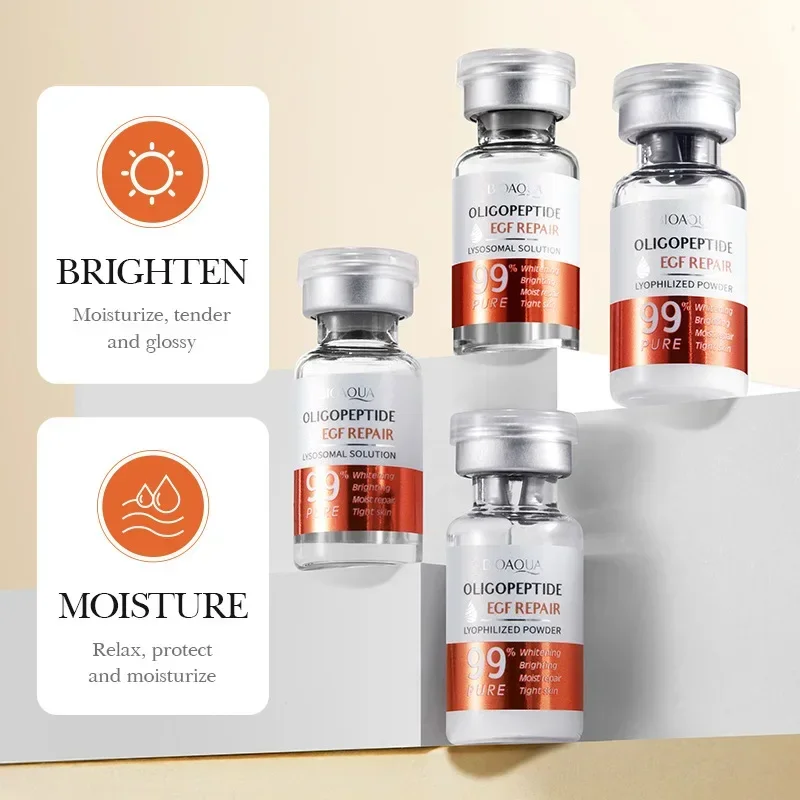 Facial Microneedling Serum Yeast Freeze-Dried Power Skin Care Set Shrink Pores Moisturizing Brighten Anti Aging Peptides Essence