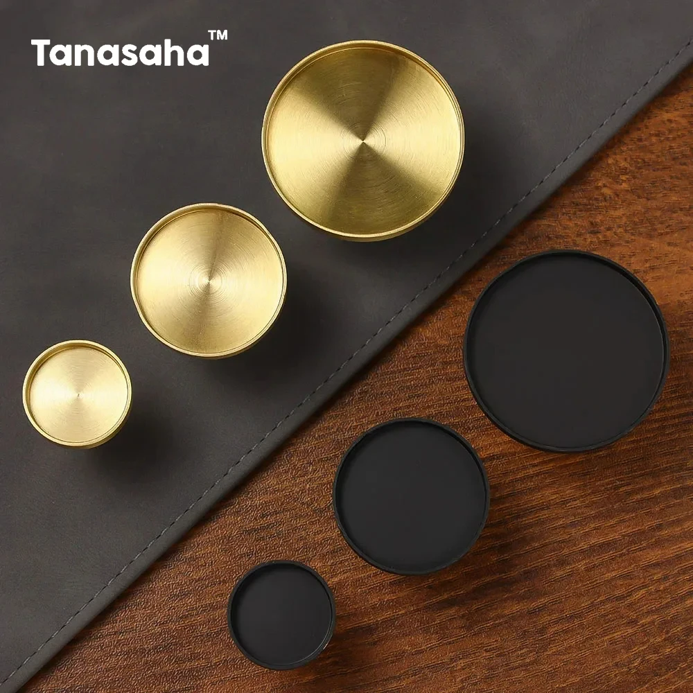 Black Gold Furniture Handles Brass Drawer Knobs Handles for Cabinets and Drawers Round Dresser Knob Modern Style Kitchen Knobs