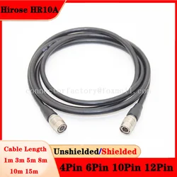 Hirose HR10A-7P-10P 4P 6S 10 12Pin Male to Female Plug Machine Vision Camera Analog Cable, Robotic Coupler CCD Camera Lens Cable