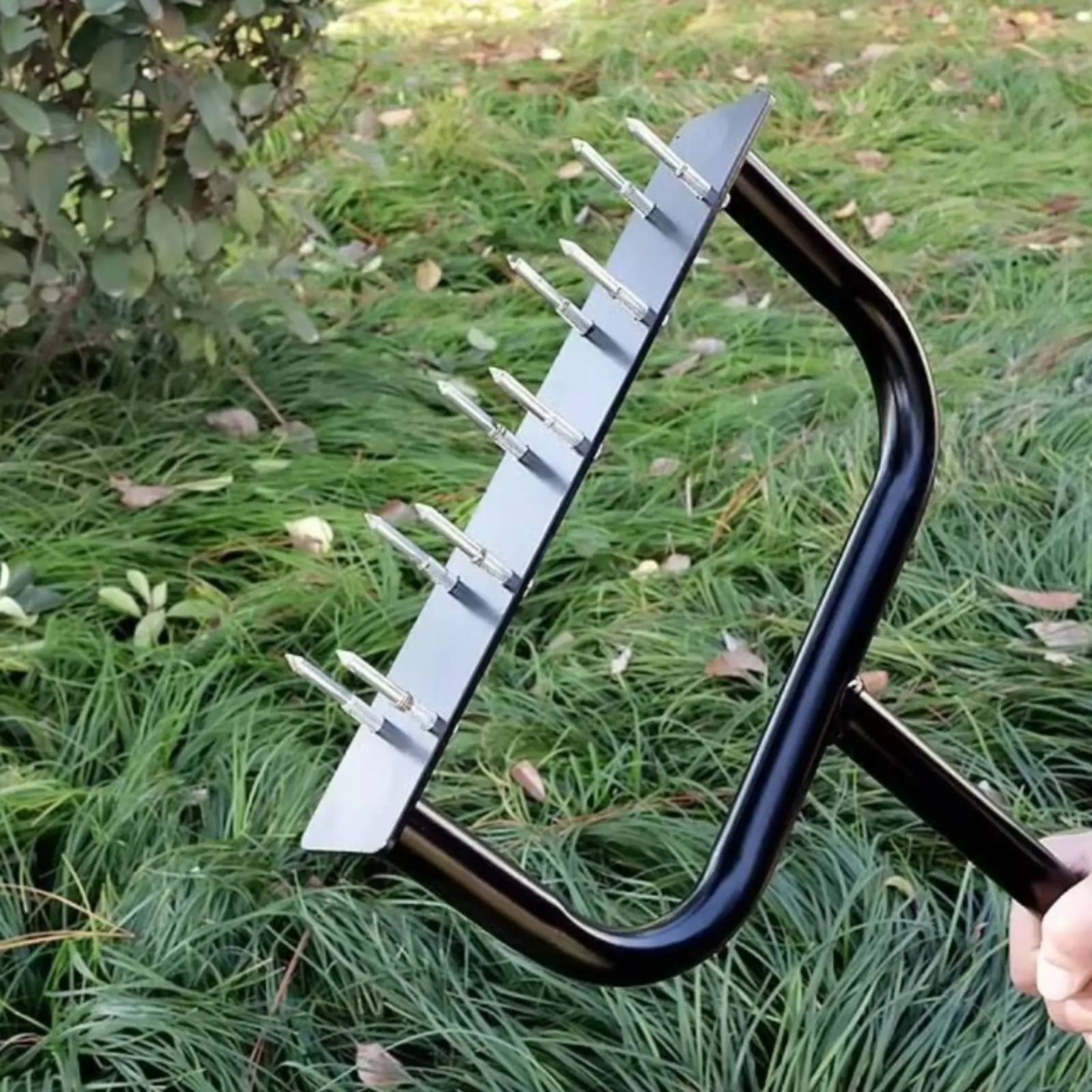 

Manual Lawn Aerator Promotes Foundation Growth Prong Soil Aerator Grass Aeration Tool Sturdy Duty for Gardeners, Garden