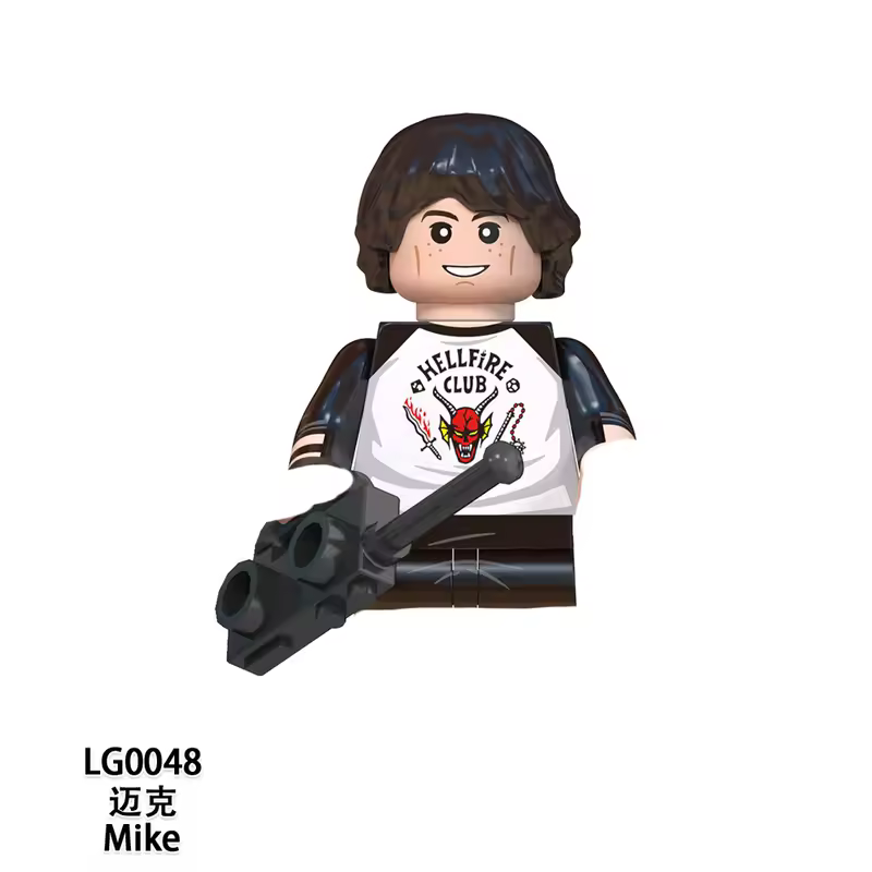 The Terrible Movie Upside Down Dustin Mike Lucas Will Eleven Model Building Blocks Enlighten Action Figure Toys For Children - Image 24