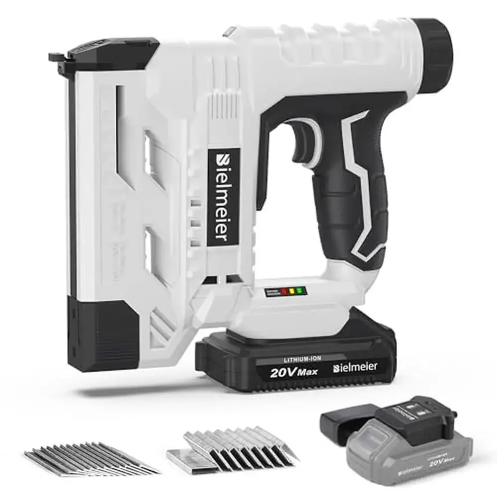 20V Cordless Electric Staple Gun Kit 18 Gauge Brad Nailer Lithium-Ion Battery Powered Stapler/Air Nail Gun Kit