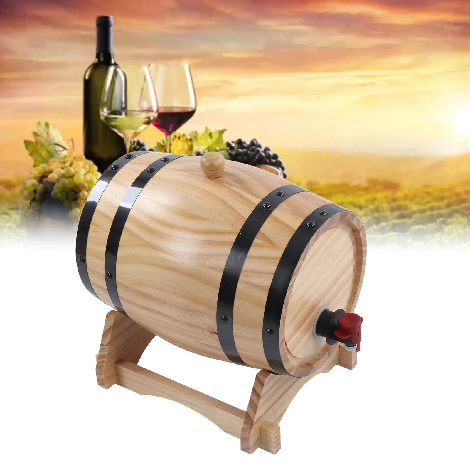 1L 3L 5L Pine Wine Barrels for restaurant Bar - Oak Aging Decor Ornaments