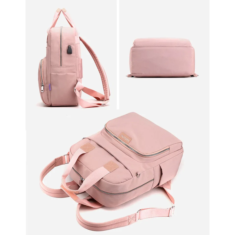 Sac à dos brodé personnalisé pour femme, sacs à dos étanches pour femme, sac à dos pour ordinateur portable lancé, sacs d'affaires de qualité