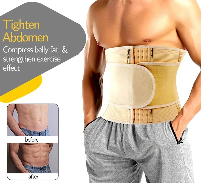 Slimmging Waist Belt for Men Sports Strap Weight Loss Waist Trainer Cincher Fajas Girdles Corset Shapewear Wrap Slim Body Shaper