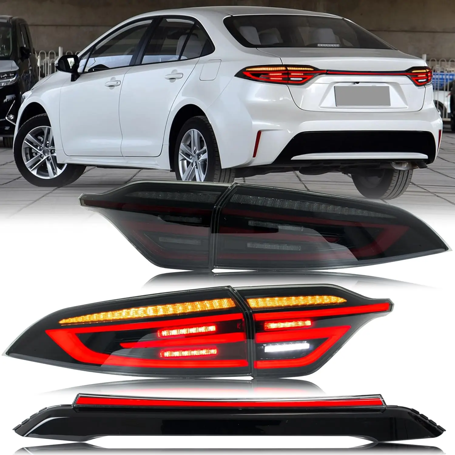 LED Tail Lights for Toyota Corolla 2020 2021 2022 2023 2024 E210 12th Gen Sedan Start-up Animation Sequential Turn Signal