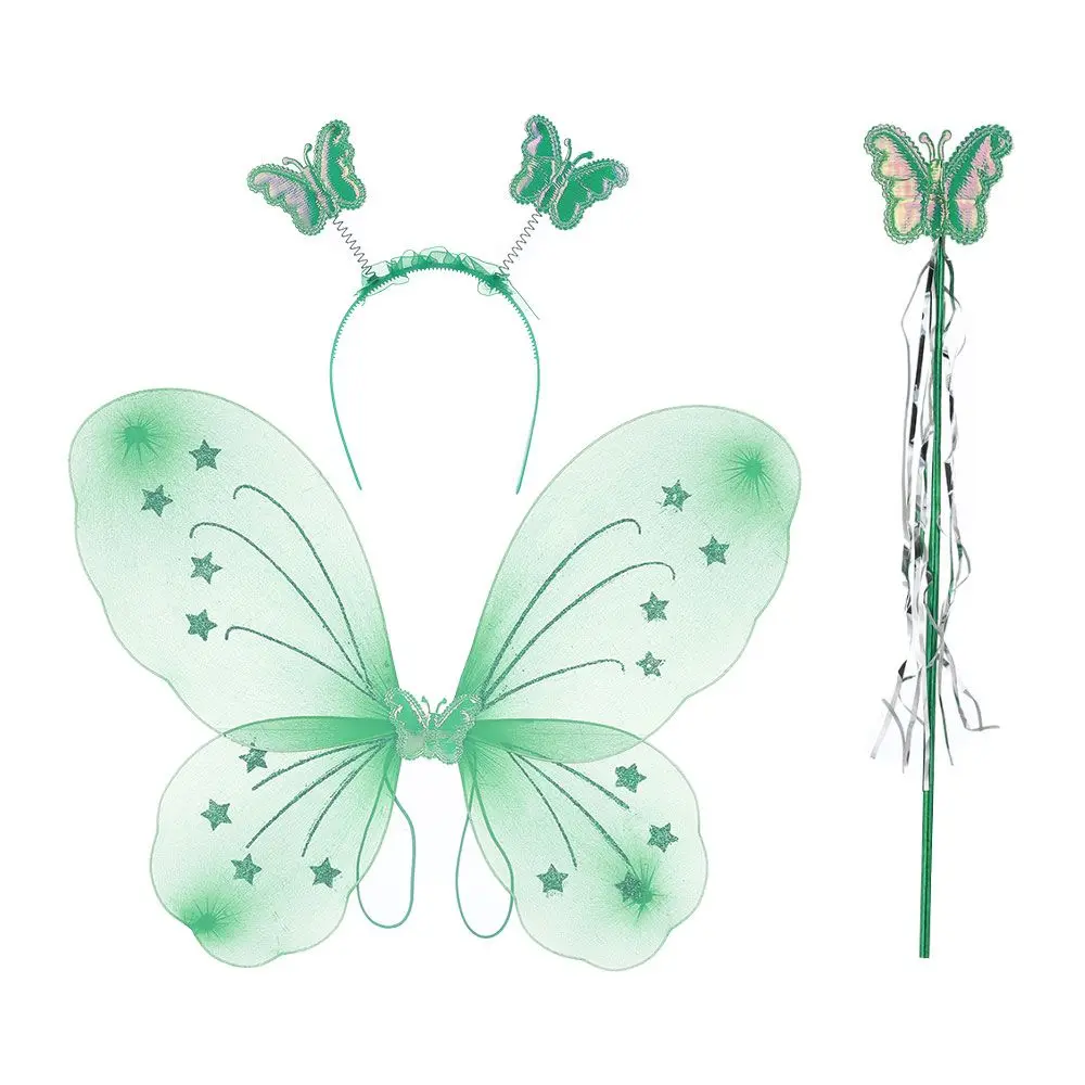 Fashion Butterfly Wings Fairy Wand Dressing Up Girl Ladies Fancy Dress Set Princess Hair Hoop