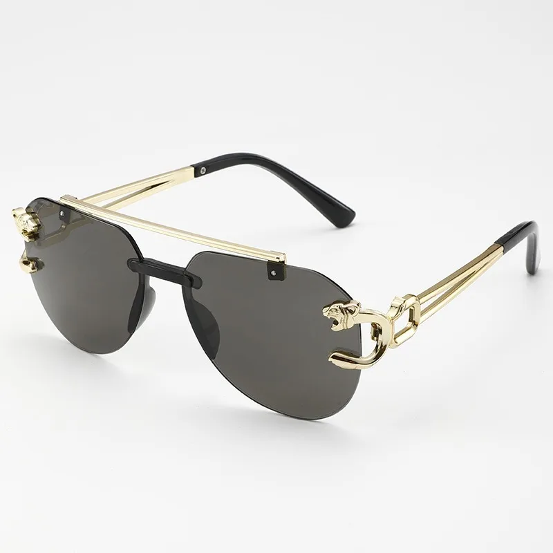 Gradient Punk Sonnenbrille UV400 Rahmenlose Brillen Vintage Sonnenbrille für Damen Herren – Detail 5