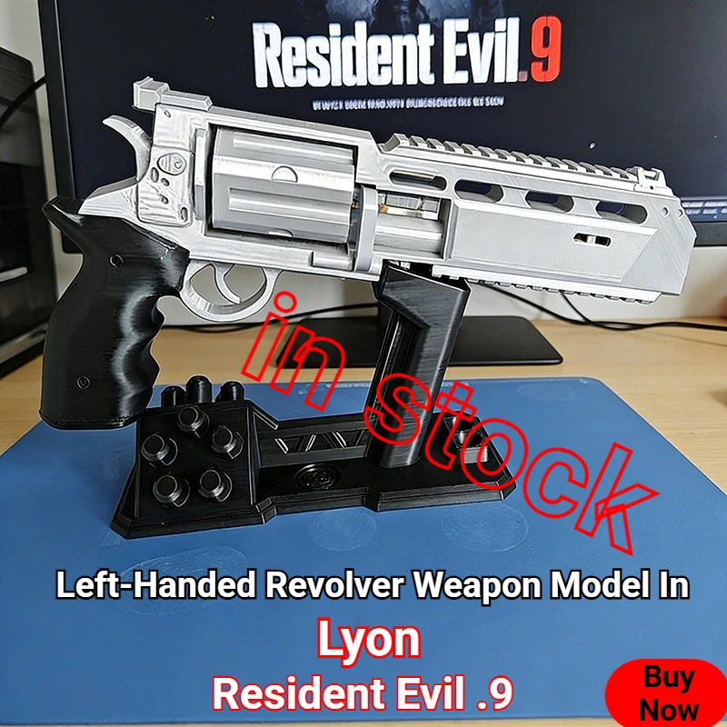 Hot Mov Resident Evil-9 Requiem - Modelo de Revólver de Mano de Leon, Adorno de Escritorio, Accesorio de Cosplay, Juguete Articulado, Regalos Navideños