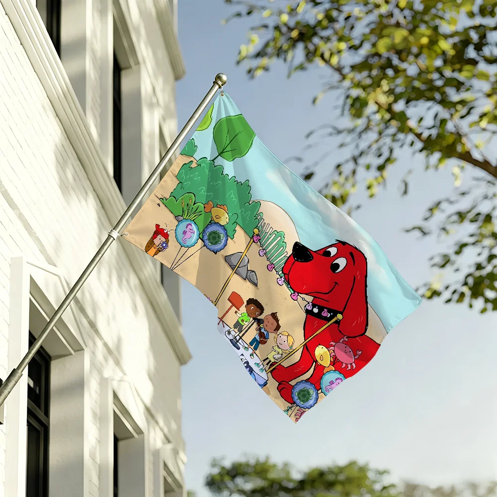 Cartoon C-Clifford the Big Red Dog flag For Living Room Home Dorm Decor Wall Outdoor Camping Party Banner Gifts - view 2