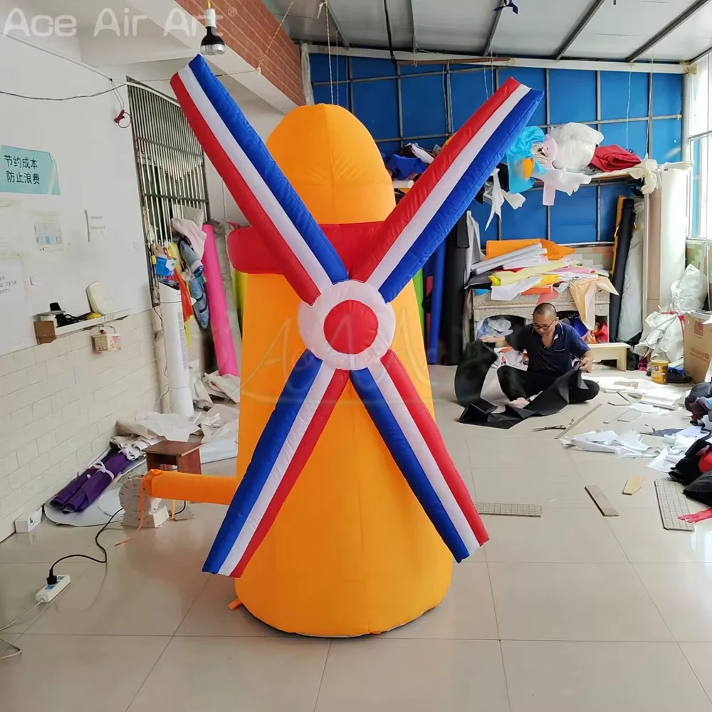

2M Tall Custom Inflatable Windmill Model for Outdoor Events & Party Decorations Advertising Inflatable Wind Track