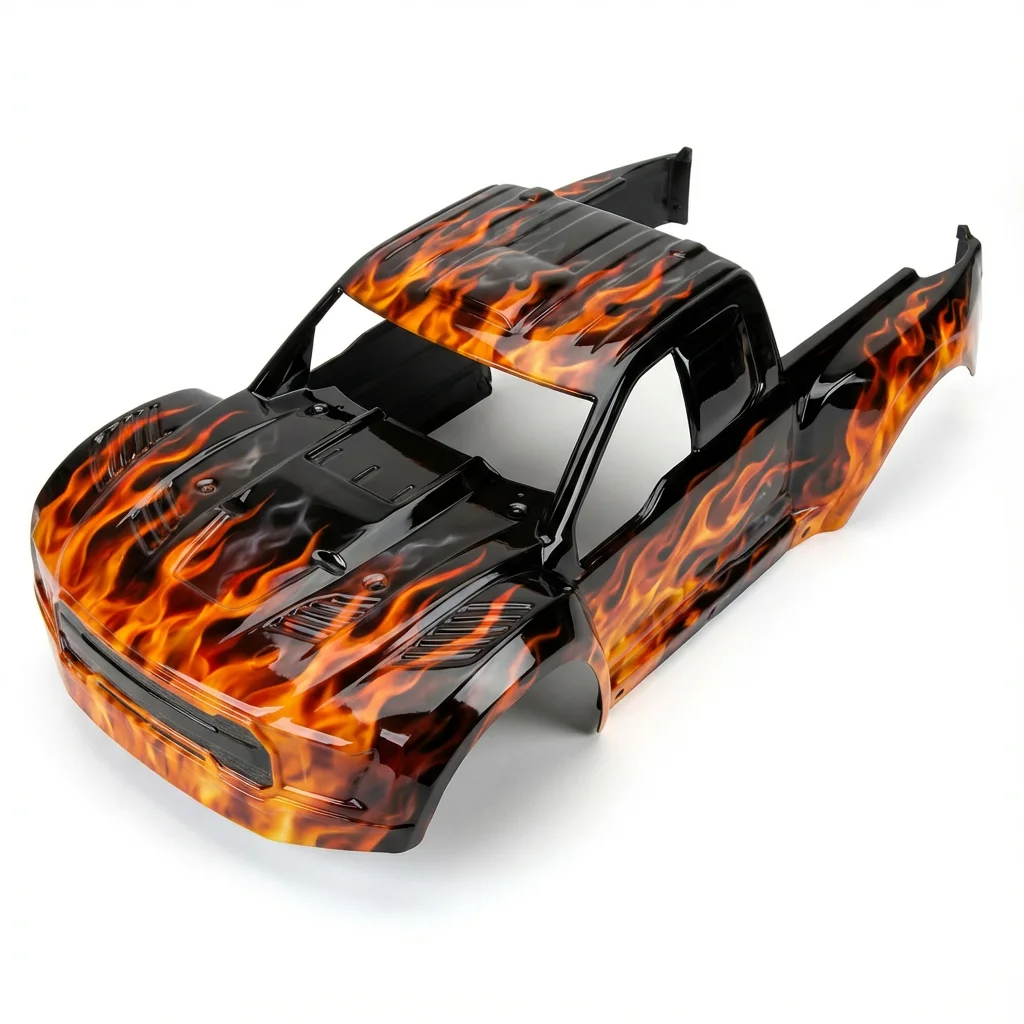 ตัวถังรถบรรทุกแบบสั้นที่ตัดแต่งล่วงหน้าสำหรับ Traxxas UDR – ตัวถังรถ RC ขนาด 1/7