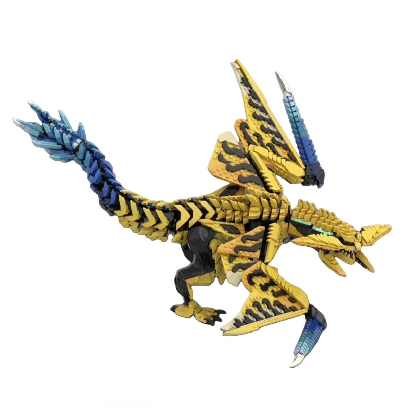 2635 Pezzi Star Battle Mostro Volante Giallo MOC, Modello di Costruzione Modulare Personalizzabile, Giocattolo Creativo Fai-da-Te per Ragazzi, Regalo