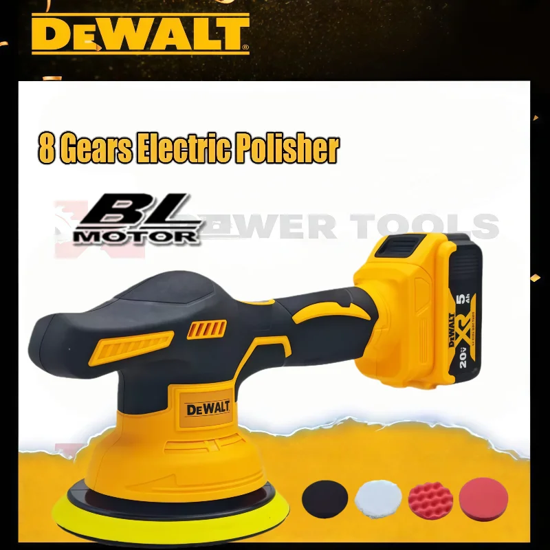 ديوالت شاشة ديجيتال اللاسلكي 8 التروس سيارة الملمع الكهربائية الملمع السيارات سيارة الصبح آلة تلميع لبطارية 20 فولت #1