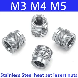 M3 M4 M5 M6 M8 Stainless Steel Heat Set Insert Nuts Hot Melt Embedded Threaded Insertion Nut For Plastic 3d Printing