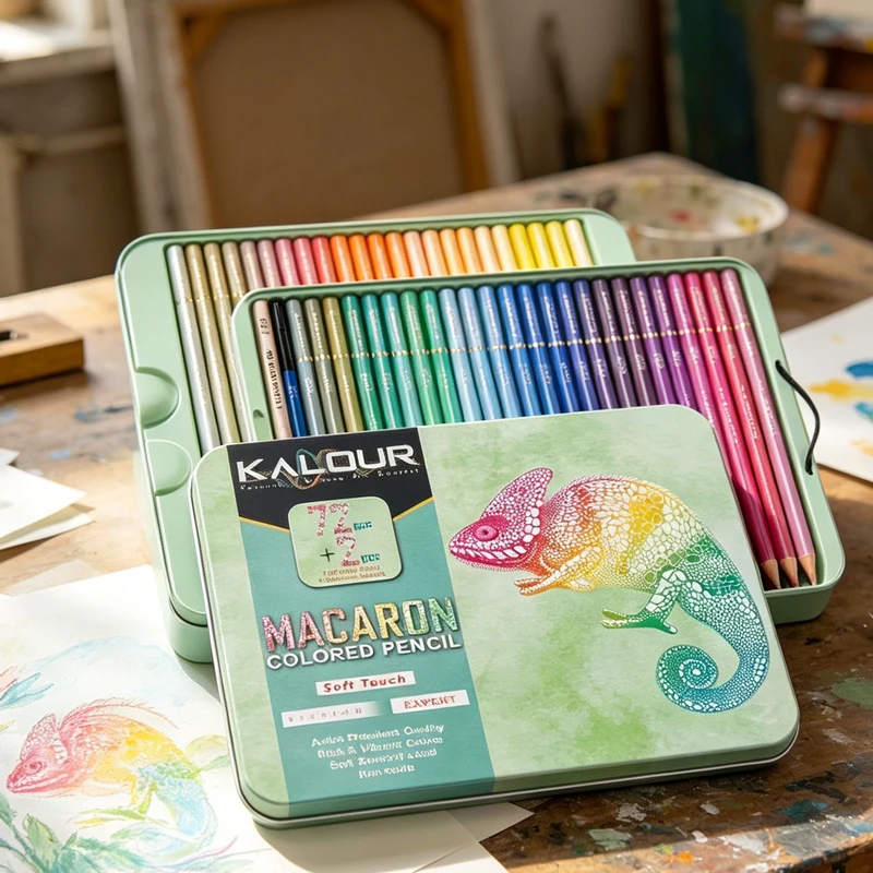 72Pcs Macaron Colored Pencil Set Soft Pastel Drawing Pencil Set Crayons Colour for Adult School Sketching Coloring Art Supplies