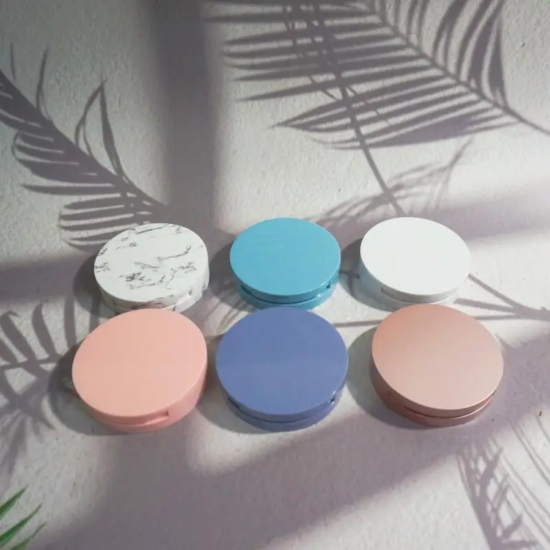 Eyelash Packaging Box Single and Double Layer Round Compact Powder Box Empty Distribution Tray  Powder Puff Eyeshadow Case