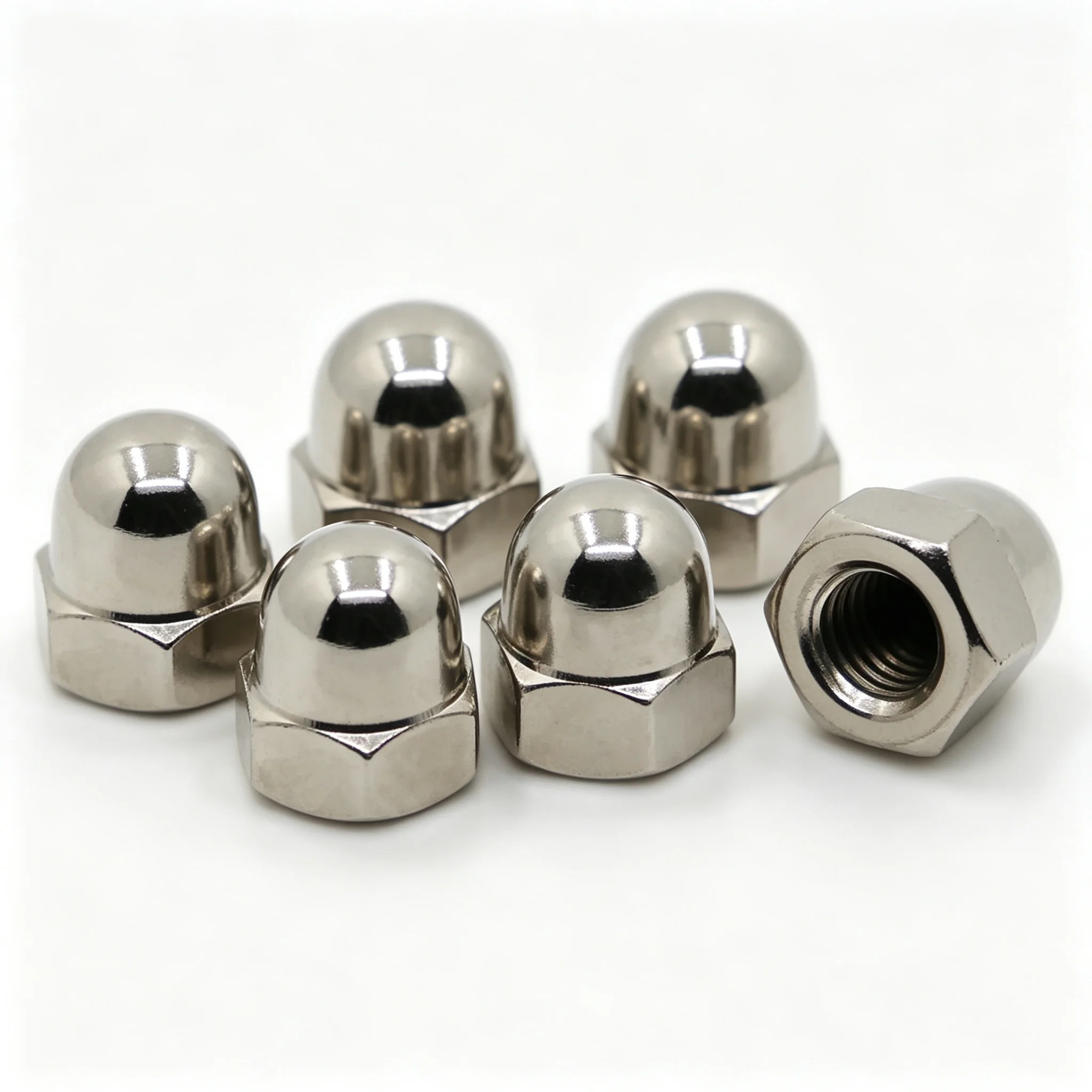 5-50pcs Semicircle Acorn Cap Nut M3 M4 M5 M6 M8 M10 M12 Nickel Plating Steel Decorative Cap Nuts Caps Covers