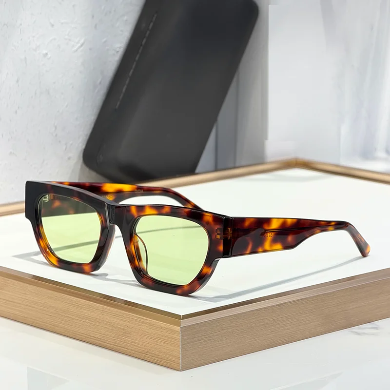 

Солнцезащитные очки KIZN FINN в стиле «кошачий глаз» с эффектом черепахового панциря, люксовые, для женщин, оригинальные, модные, из толстого ацетата, в стиле INS