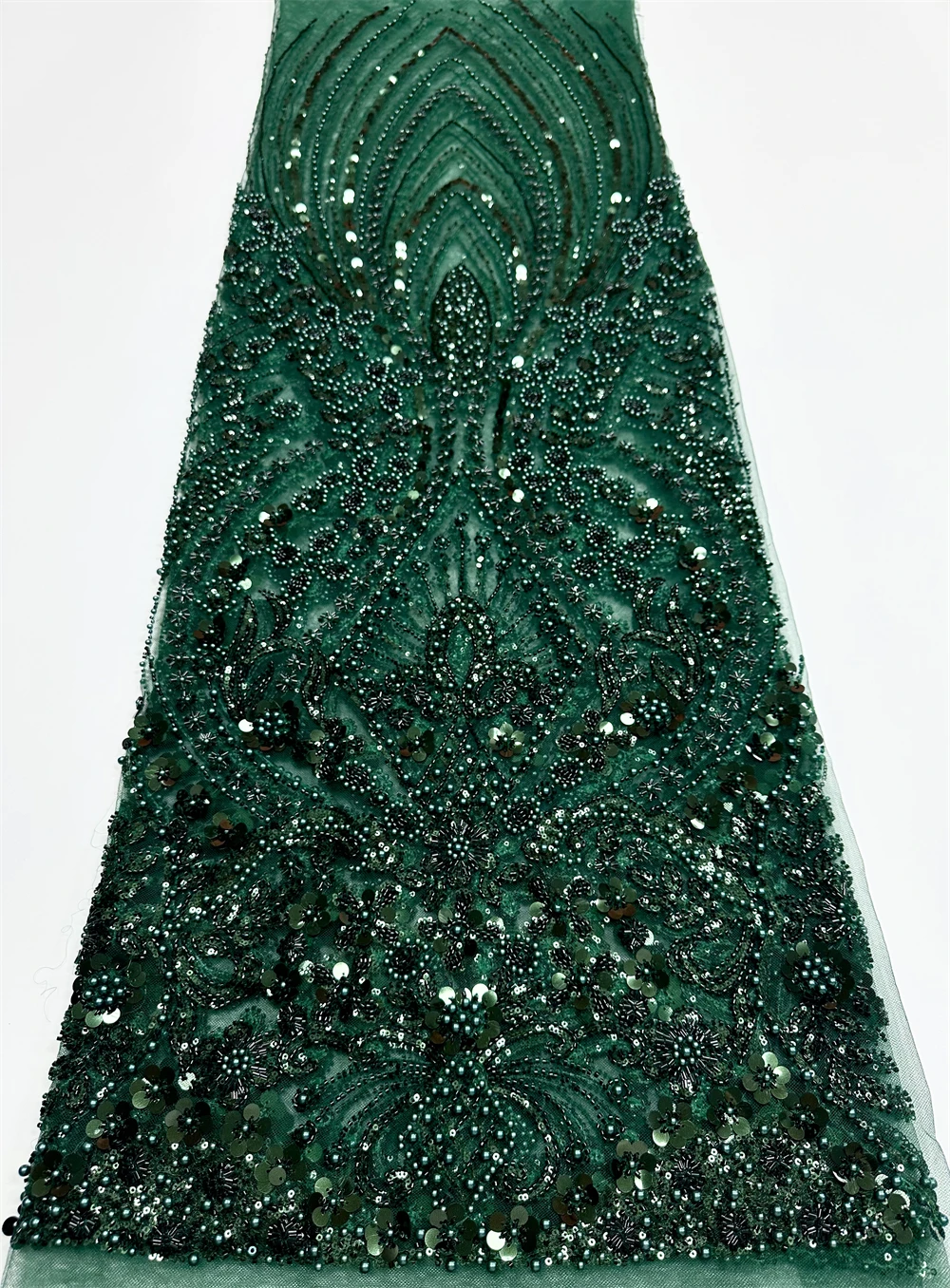 African Beads Groom Tulle lace Fabric 2025 High Quality Sequins Embroidery French Tulle Laces For Nigeiran Party Sewing